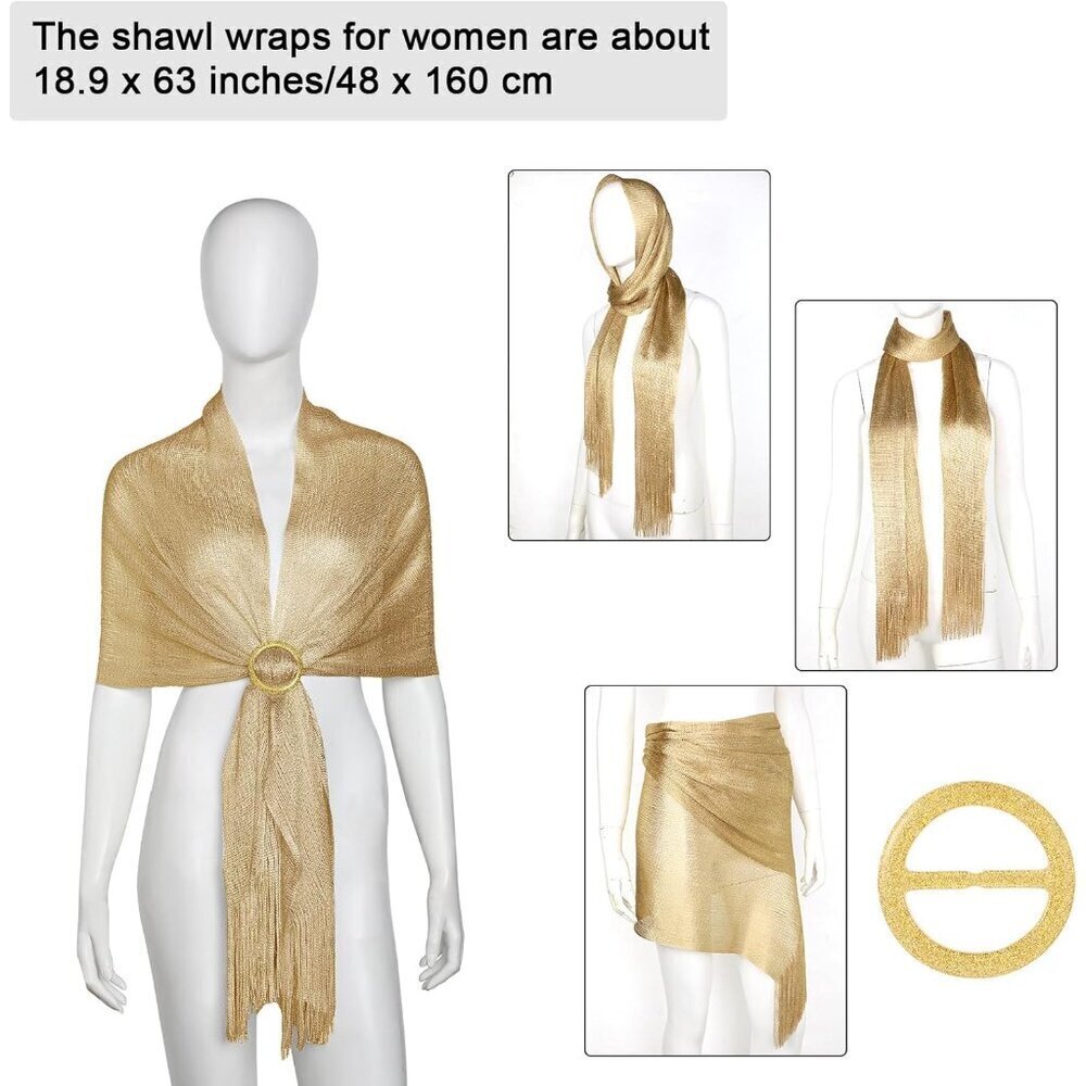 Dressy Jewelry Set with Shawls Clutch for Formal Evening Events Women - Picture 3 of 7